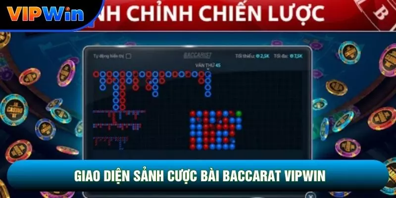 Baccarat Vipwin - 3 Cửa Cược Banker Player Tie Tỷ Lệ Bệt 45% 2 Giao diện sảnh cược bài Baccarat vipwin